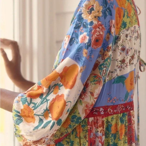 By Anthropologie Tiered Puff-Sleeve - Picture 2 of 11